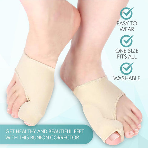 Bunion Corrector and Orthopedic Hallux Valgus Relief Splint Gel Bunion Pads Sleeves Brace – Toe Stretcher Bunion Guard for Men and Women Gel Toe S...