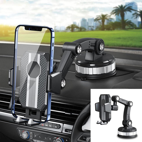 Pincuttee Sucker Car Phone Holder 2023 New Upgraded Sucker Car Phone Holder Mount Stand Universal Dashboard/Windshield/Window Phone Holder(Black,1...