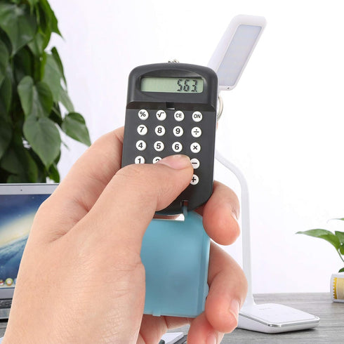 2pcs Mini Calculator Keychain Portable Cute Cartoon Calculator Electronic Pocket Calculator with Key Ring for Children Students School Supplies Ke...