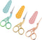 3 Pieces Sewing Embroidery Stork Scissors with 3 Pieces Leather Scissors Cover, Small Stainless Steel Crane Shape Scissors for Manual Sewing Handi...