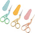 3 Pieces Sewing Embroidery Stork Scissors with 3 Pieces Leather Scissors Cover, Small Stainless Steel Crane Shape Scissors for Manual Sewing Handi...
