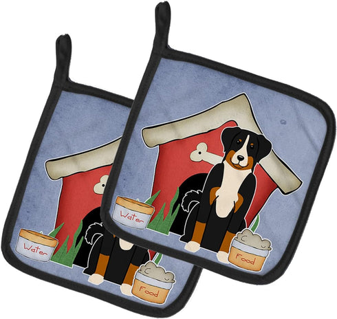 Caroline's Treasures BB2797PTHD Dog House Collection Appenzeller Sennenhund Pair of Pot Holders Kitchen Heat Resistant Pot Holders Sets Oven Hot P...