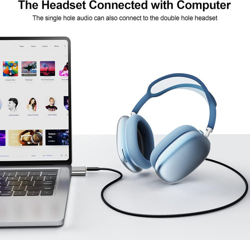 FEMORO USB Sound Card, USB to Audio Jack Adapter 7.1 Channel External Stereo Sound Card with 3.5mm TRS TRRS Microphone Headphone for PC, Laptop, P...