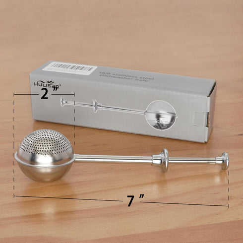 HULISEN Set of 2 Flour Duster for Baking, Powdered Sugar Shaker Duster, 18/8 Stainless Steel Pick Up and Dust Flour Sifter with Spring-operated Ha...