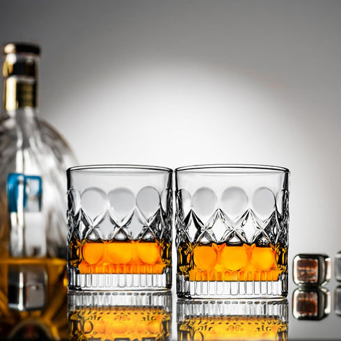 PARACITY Whiskey Glasses Set of 2,christmas gift, Old Fashioned Glasses, Rocks Glasses, Bourbon, Suitable for use in Bars, Parties, and Homes, The...