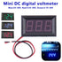 2-Pack Two Wires Mini LED Digital Voltmeter Voltage Meter DC 4.5V to 30V Voltage Panel Meter for 6V 12V Electromobile Motorcycle Car Red...