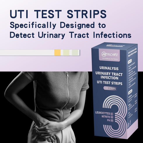 Urinary Tract Infection UTI Test Strips, Home Urine Testing Kit for 3 Parameters including Leukocytes, Nitrite and pH, 100 Count...