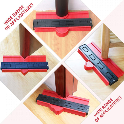 Contour Gauge Duplicator 10 Inch Profile Gauge Measure Ruler Contour Duplicator Plastic Irregular Ruled Deep Contour Copy Gauge for Precise Measur...
