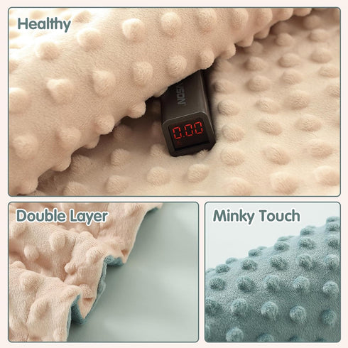 kmilro Baby Blanket for Unisex Boys Girls 30x40inch Super Soft Double Layer Dotted Backing Nursery Minky Blankets Neutral Breathable Receiving Tod...