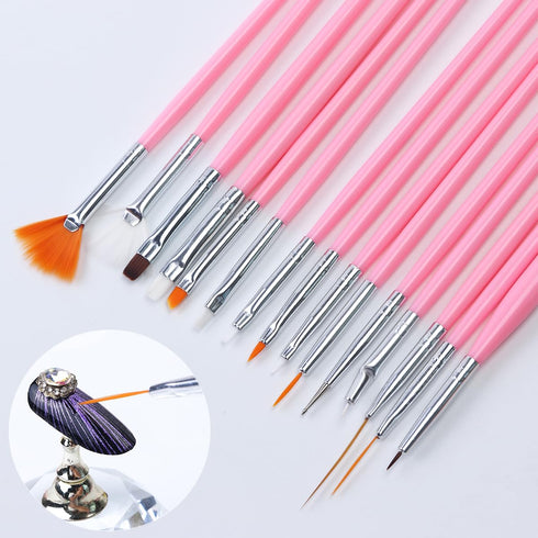 Nail Design Kit, Nail Art Brushes Set Dotting Tools, Nail Art Kit With 3D Flowers Nail Charms Crystal Gems Caviar Beads, Gold Leafs Foil Flakes, B...