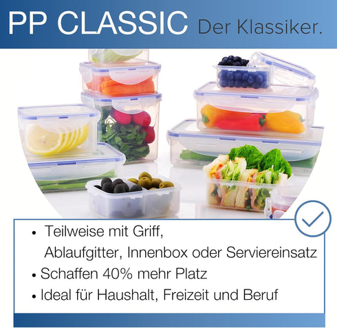 LOCK & LOCK Easy Essentials Food Storage lids/Airtight containers, BPA Free, Rectangle-37 oz-for Pasta, Clear...