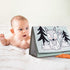 Soft Tummy Time Book w/ Large Stimulating Baby Safe Mirror - Fun High Contrast Montessori Toy w/ Mirror, Crinkle Filling & Silicone Teether - The ...
