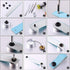 100 Pieces 15 mm Fastener Snap Stainless Steel Snap Buttons Press Stud Button for Marine Boat Canvas Bags Leather Craft Sewing, 4 Components 25 Pi...