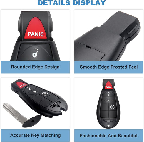 ECCPP 2X Key fob keyless Entry Remote 05026196AD 05026347AD...