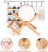 SZUAH Bamboo Dish Drying Rack, Collapsible Dish Drying Rack for Kitchen Counter, Space Saving Counter Organizer (17.8"x10.23"x9.25")...