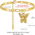 GOLDCHIC JEWELRY Gold Butterfly Anklets for Women,Cute Figaro Chain Ankle Bracelets Foot Chains 8.5+2 Inches...