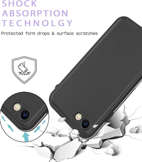 for iPhone SE 2020 Waterproof Case, for iPhone 8 7 Waterproof Case Cover with Screen Protector, Life Shockproof Snowproof Phone Case for iPhone 8 ...