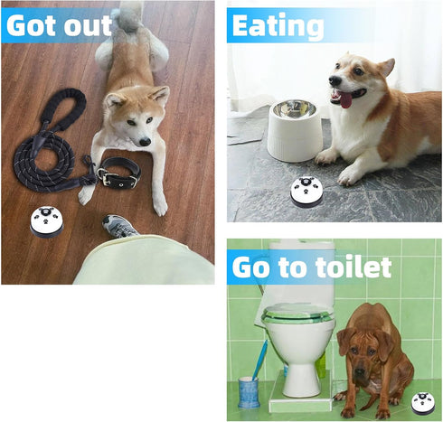 2 Pack Dog Doorbells, Dog Training Bells for Go Outside Potty Training Bell Communication Device, Adjustable Strap Door Bell, Dog Bells Puppy Trai...