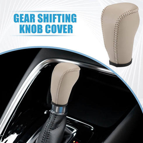 Gear Shifting Knob Cover Automatic Transmission Lever Trim for Nissan Murano 2009-2013 Faux Leather Beige...