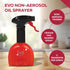 Evo Mini Oil Sprayers, Non-Aerosol for Olive Oil, Cooking Oils, and Vinegars, Red, 8-Ounce Capacity, Set of 2...
