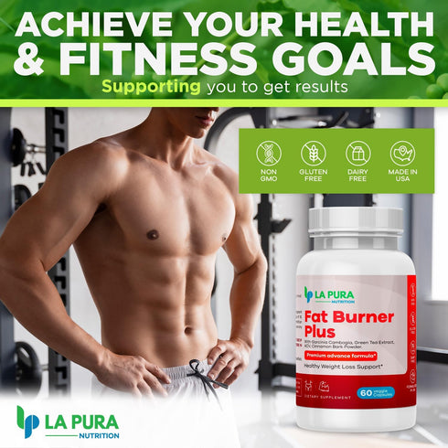 LaPura Fat Burner Plus, 60 Capsules - Weight Loss Support, Appetite Suppressant, Energy Booster, Premium Formula - Green Tea & Green Coffee Bean E...