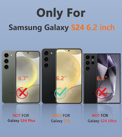 FNTCASE for Samsung Galaxy S24 Case?Dual Layer Rugged Protective Phone Cover | Heavy Duty Non-Slip Shockproof Protection Cases | Military Grade Dr...