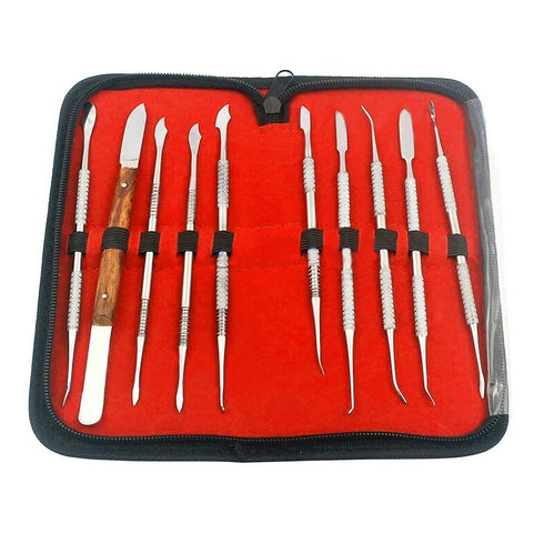 AA PRO Dental LAB Equipment Dental Dentist Sculpture KIT Wax Carver Set,10 PCS/Set A+ Quality...