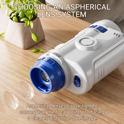 Pocket Microscope Toy for Kids,LED Lighted Handheld Mini Microscope,Education and Exploring,Interactive Learning,STEM & Science Toy Kit,Gift for B...