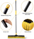 Yocada 24 inch Push Broom Brush 65.3 inch Long Handle Stiff Bristles Heavy-Duty Outdoor Commercial Broom for Cleaning Bathroom Kitchen Patio Garag...