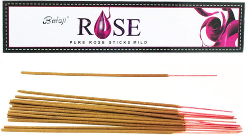 Pure Rose Mild Incense Sticks, (12 Units x 15 Sticks), Brown, 11 x 9.7 x 25 cm...