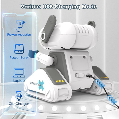 Robot Toys for Kids, 2.4Ghz Remote Control Robot Toys with Auto-Demonstration, Dance Moves, Music and LED Eyes, RC Robot Toys Gift for 3-12 Year T...