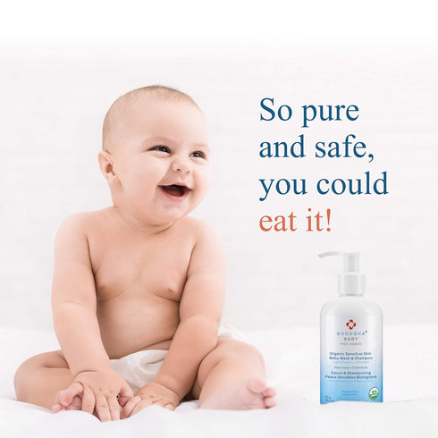 Shoosha USDA certified Organic Shampoo and Body Wash for babies and kids, Great for Sensitive Skin, All natural made from food grade ingredients, ...
