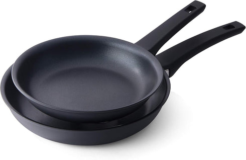 CUISIPRO Soft Touch Non-stick Aluminum Fry Pan, 2piece Set - 1.25qt/8"diam and 2.25qt/9.5"diam...