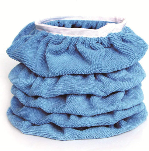 ZYTC Car Polishing Waxing Sleeve Polisher Pad Bonnet Microfiber Pad Soft Pack of 5 (Light Blue, 9"-10")...