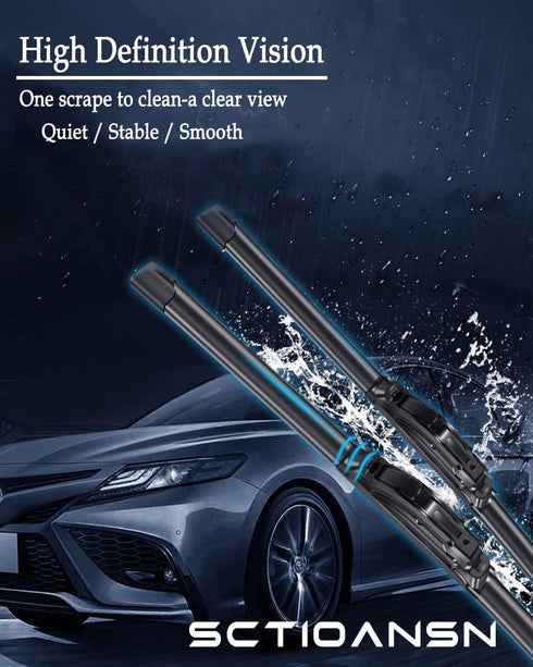 OEM Quality 18" + 18" Premium All-Seasons Auto Windshield Wiper Blades J-Hook(Set of 2)...