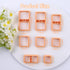 Puocaon Books Clay Cutters - 8 Pcs Polymer Clay Cutters for 3D Books Clay Earrings Jewelry Making, Back to School Book Clay Cutters for Polymer Cl...