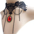 ETERNITY J. Elegant Vintage Princess Black Lace Gothic Statement Necklace Bracelet Victorian Lolita Choker Pendant Vampire Chain...