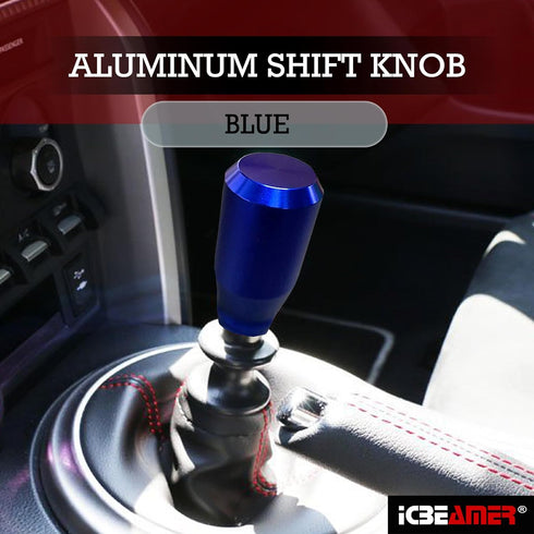 ICBEAMER Blue Aluminum Shift Knob | Fits Automatic and 4, 5, 6 Speed Manual Transmission Vehicles | Interior Car Gear Lever Stick Shift Handle | A...