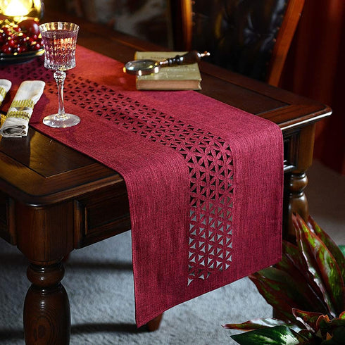 ARTABLE Rectangle Table Runners Fabric Home Garden Table Runner with Well-Trimmed Edge for Picnics Indoor and Outdoor Dining Holiday Long Tables (...
