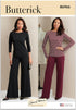 Butterick Misses' Close-Fitting Pullover Knit Tops and Pants Sewing Pattern Kit, Design Code B6966, Sizes 14-16-18-20-22...