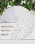 COOLWUFAN 48 Inches Christmas Tree Skirt for Xmas Tree Holiday Party Decoration White Plush Gold Sequin Snowflake (Gold)...