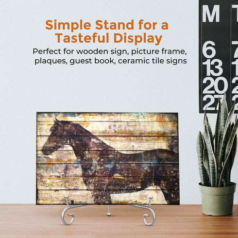 TR-LIFE Plate Stands for Display - 10 Inch Plate Holder Display Stand + Metal Easel Stand for Picture Frame, Decorative Plates, Photo, Book, Colle...