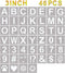 46 Pcs Letter Stencils Symbol Numbers Craft Stencils, Reusable Alphabet Templates Interlocking Stencil Kit for Painting on Wood, Wall, Fabric, Roc...