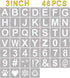 46 Pcs Letter Stencils Symbol Numbers Craft Stencils, Reusable Alphabet Templates Interlocking Stencil Kit for Painting on Wood, Wall, Fabric, Roc...