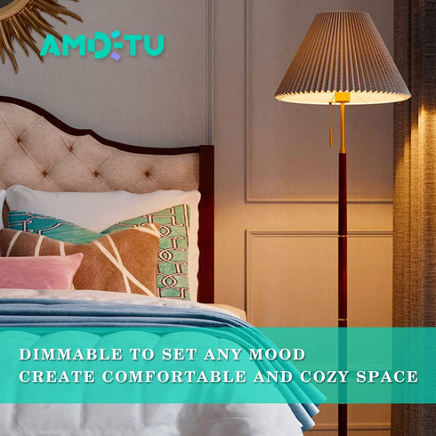 AMDTU E26 Globe Light Bulbs, Frosted G16.5 Edison Light Bulb Led 60 watt 600lm 2700k Soft White,Dimmable Vintage Warm Chandelier Light Bulbs for B...
