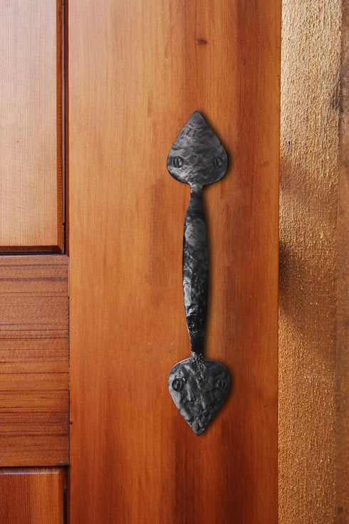 Iron Valley - 9" Heart Door Pull Handle - Solid Cast Iron...