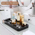 ALELION 8" Bathroom Vanity Tray for Counter - Wood Tray for Dresser Tops Perfume Jewelry Candle Key Catchall - Black Kitchen Countertop Organizer ...