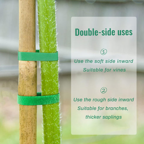 Plant Ties Reusable Garden Tape Adjustable Plant Support for Effective Growing Nylon Plant Tie Strap for Flowers, Tomato, Vines, Tree (75 Feet x 0...