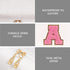 Preppy Makeup Bag, Cute Initial Cosmetic Bag Personalized Travel Makeup Pouch with Chenille Letters, Portable Waterproof PU Leather Zipper Toiletr...