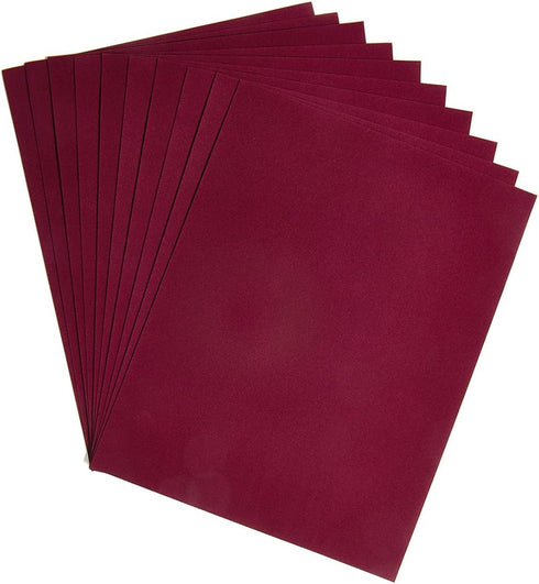 Hygloss Products Velour Paper - Soft, Velvety Surface Works With Printers – Burgundy, 8-1/2 x 11 Inches - 10 Pack...